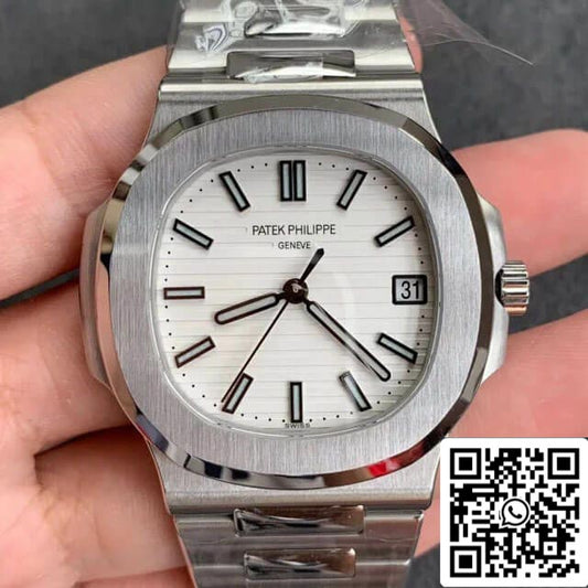 Patek Philippe Nautilus 5711/1A-011 1:1 edizione migliore GR Fabbrica quadrante bianco