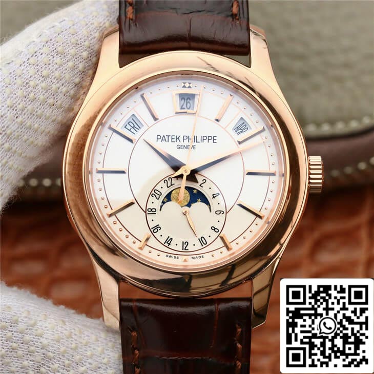 Patek Philippe Complications 5205R-001 1:1 Best Edition KM Fabbrica Milky White Dial