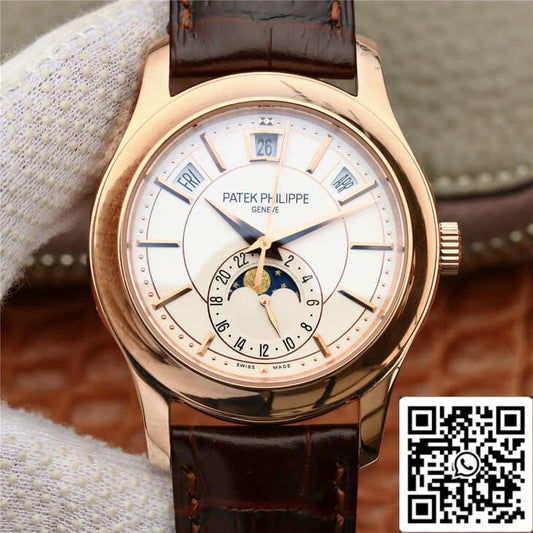 Patek Philippe Complications 5205R-001 1:1 Best Edition KM Fabbrica Milky White Dial