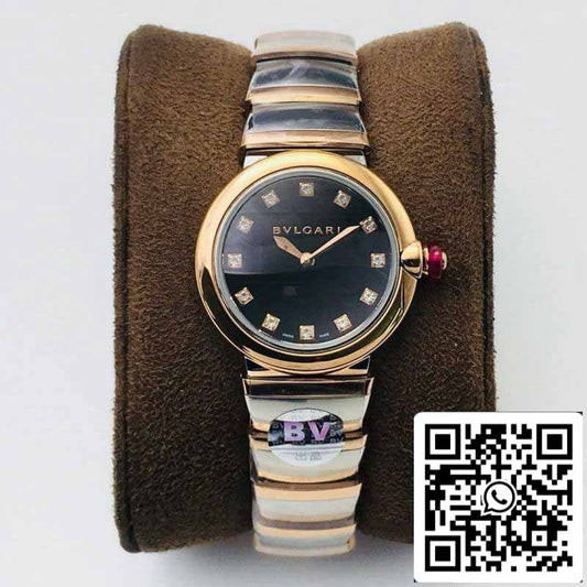 Bvlgari LVCEA 1:1 edición mejor BV Fabbrica Rosa Oro cuadrante nero