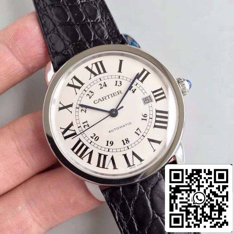 Relojes Ronde Solo De Cartier W6701010 ZF Fabbrica para hombre, edición limitada a 1:1, esfera blanca suiza ETA9015