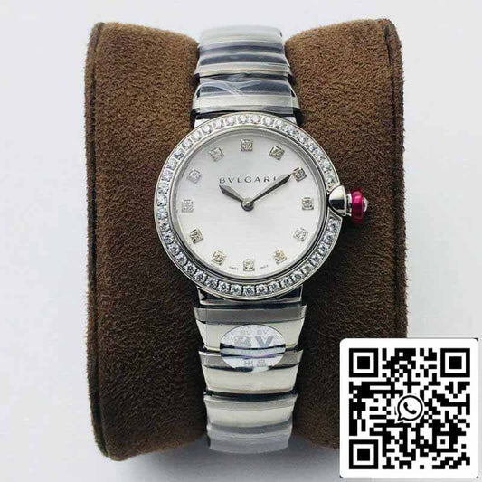 Bvlgari LVCEA 1:1 edizione migliore BV Fabbrica Cuadrante blanco engastado con diamantes