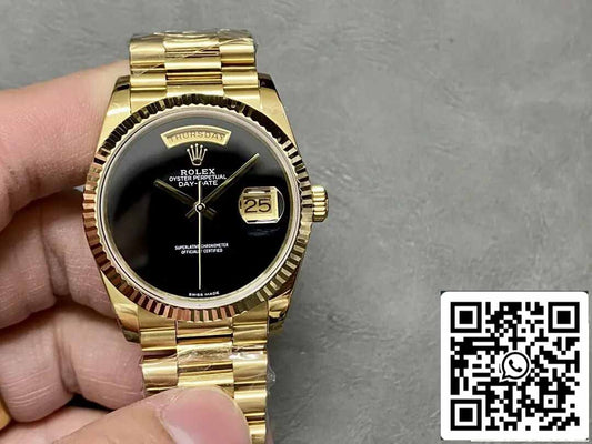 Rolex Day Date 18038 1:1 edizione migliore GM Fabbrica quadrante nero