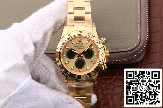 Rolex Daytona 116508 1:1 edizione melhor JH Fabbrica Cronógrafo Amarelo Ouro Preto