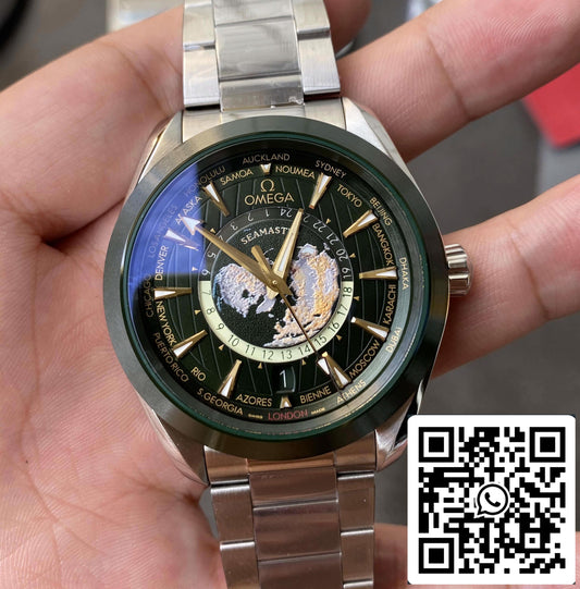 Omega Seamaster 220.30.43.22.10.001 1:1 edição melhor VS Fabbrica quadrante verde