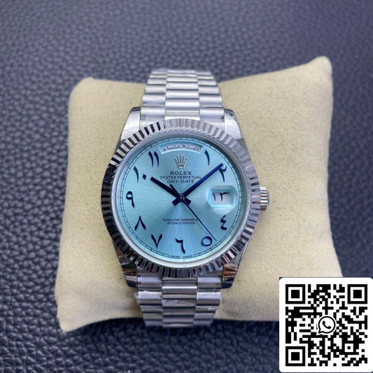 Rolex Day Date 1:1 edizione migliore BP Fabbrica Middle East Custom Ice quadrante blu