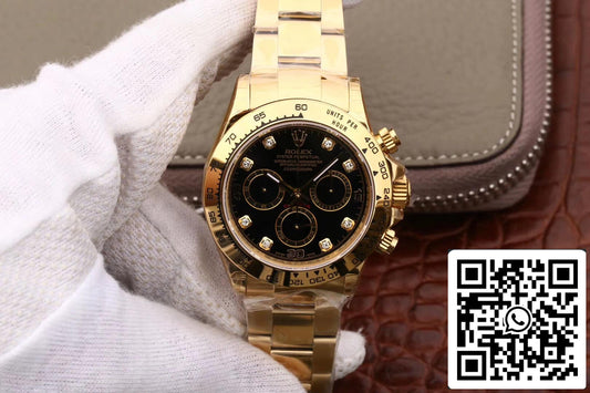 Rolex Daytona Cosmograph M116508-0008 1:1 edição melhor JH Fabbrica mostrador em ouro amarelo e diamantes