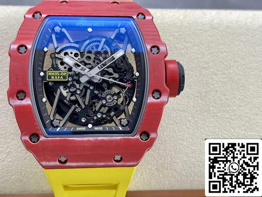 Richard Mille RM35-02 1:1 Best Edition T+ Fabbrica Red Carbon Fiber NTPT Case