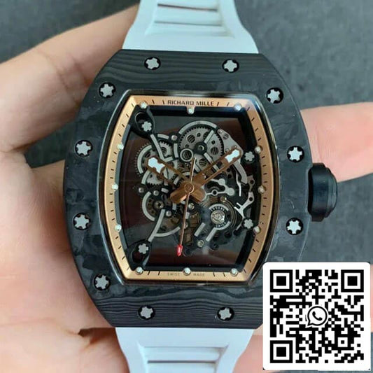 Richard Mille RM055 1:1 Mejor Edición KV Fabbrica V2 Esfera Esqueleto