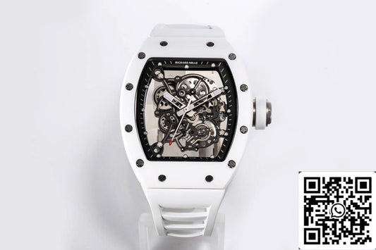 Richard Mille RM-055 1:1 edizione migliore BBR Fabbrica V2 Bianco ceramica Cassa