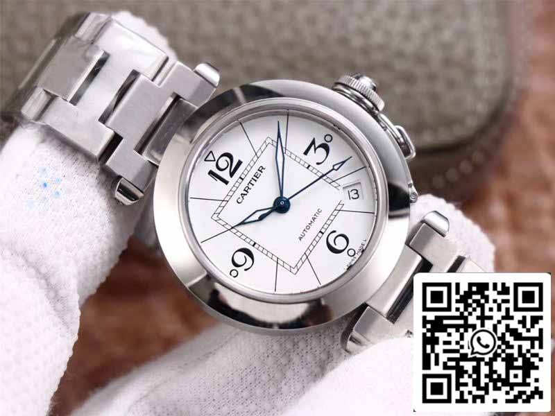Cartier Pasha W31074M7 1:1 Best Edition V9 Fabbrica White Dial Swiss Cal.049