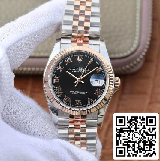 Rolex Datejust 116231 36MM 1:1 edizione migliore GM Fabbrica quadrante nero