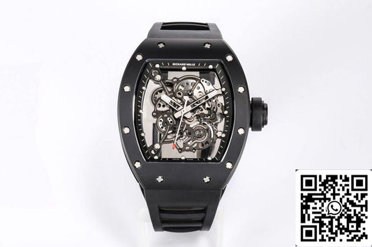 Richard Mille RM-055 1:1 edizione migliore BBR Fabbrica V2 Nero ceramica Cassa