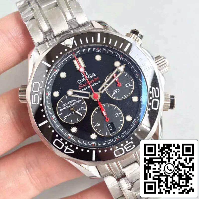Omega Seamaster Diver 300M Chronograph 212.30.44.50.01.001 Mechanical Watches 1:1 Best Edition Swiss ETA7753 Black Dial