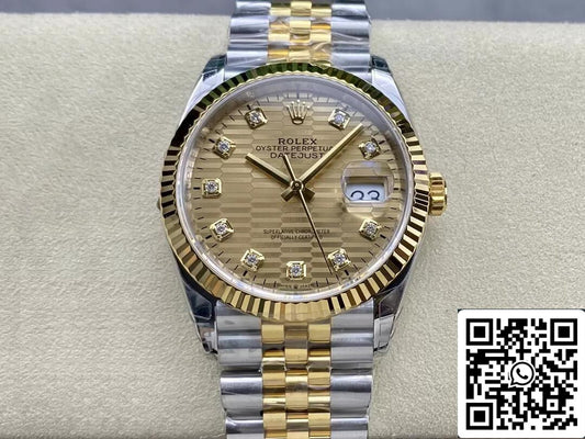 Rolex Datejust M126233-0045 36MM 1:1 edizione migliore VS Fabbrica Diamond quadrante