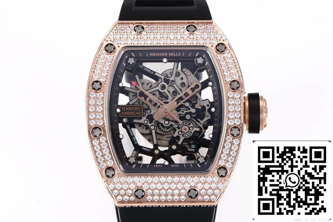 Richard Mille RM035 Americas 1:1 Best Edition KV Fabbrica Diamond Case