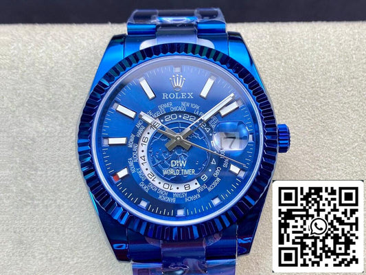 Rolex Sky Dweller 40MM WWF Fabbrica DIW Blue Dial Best 1:1 Edition WWF Fabbrica