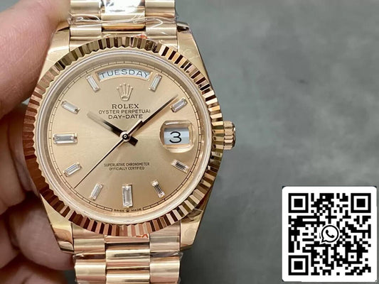 Rolex Day Date M228235-0004 1:1 edición migliore GM Fabbrica Oro quadrante V2 Diamond quadrante
