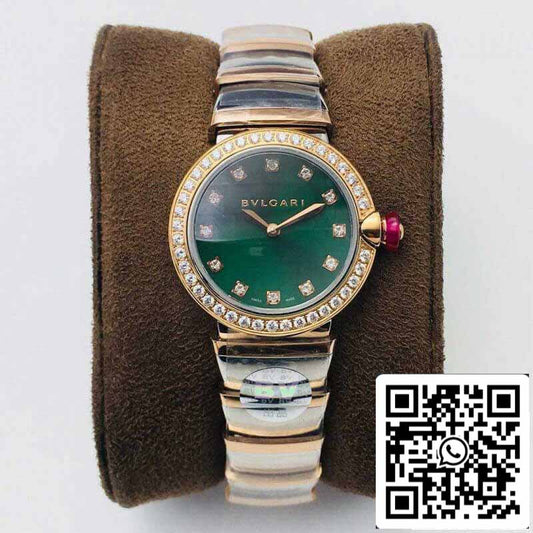 Bvlgari LVCEA 1:1 edizione migliore BV Fabbrica Cuadrante verde engastado con diamantes