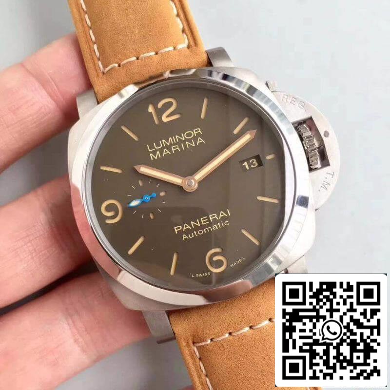 Panerai Luminor PAM1351 ZF Fabbrica Men Watches 1:1 Best Edition Swiss ETA P9010 Brown Leather cinturino
