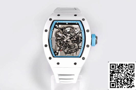 Richard Mille RM-055 1:1 edizione migliore BBR Fabbrica Bianco ceramica Cassa