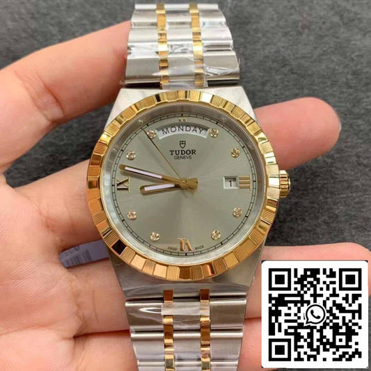 replica Tudor Royal M28603-0002 day date V7 Fabbrica Grey Dial