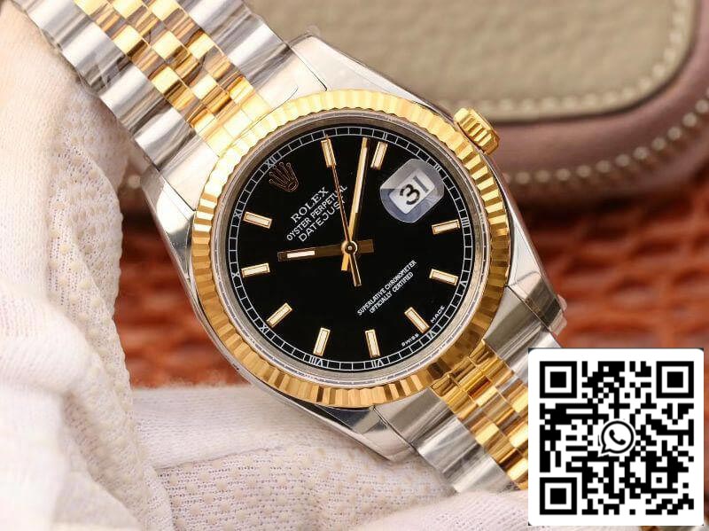 Rolex Datejust 126233 36mm AR Fabbrica Mechanical Watches 1:1 edizione migliore Swiss ETA3135 Two Tone bracciale