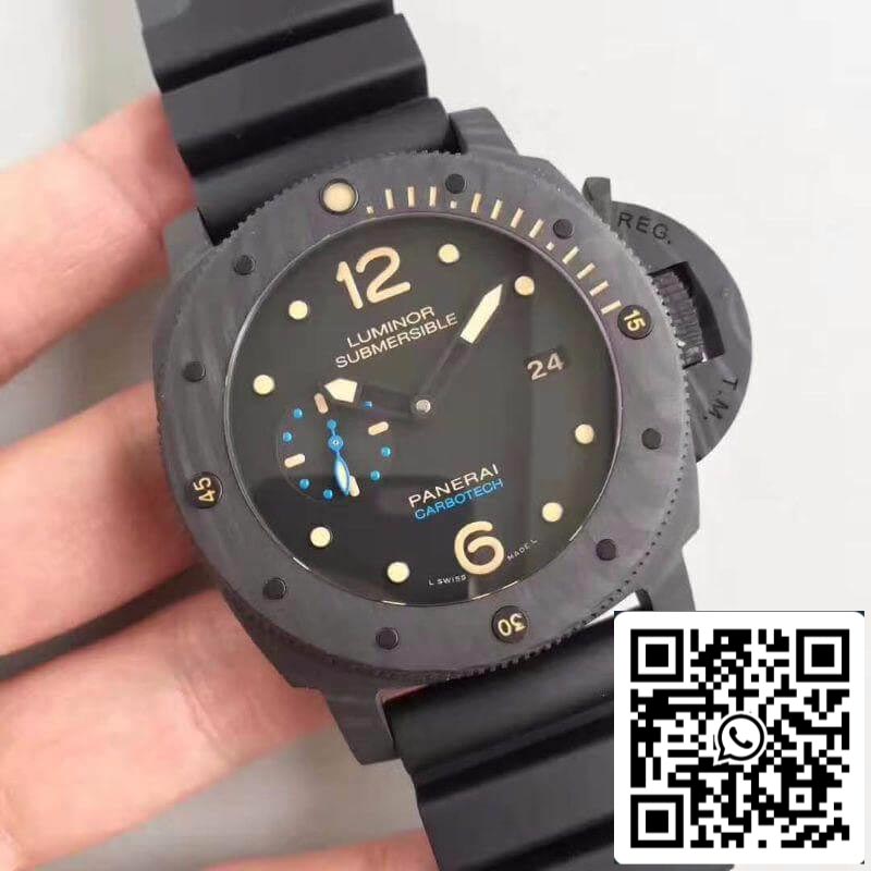Panerai Luminor PAM441 VS Fabbrica ceramica Cassa 1:1 edizione melhor Swiss ETA P9001 Brown Pelle cinturino