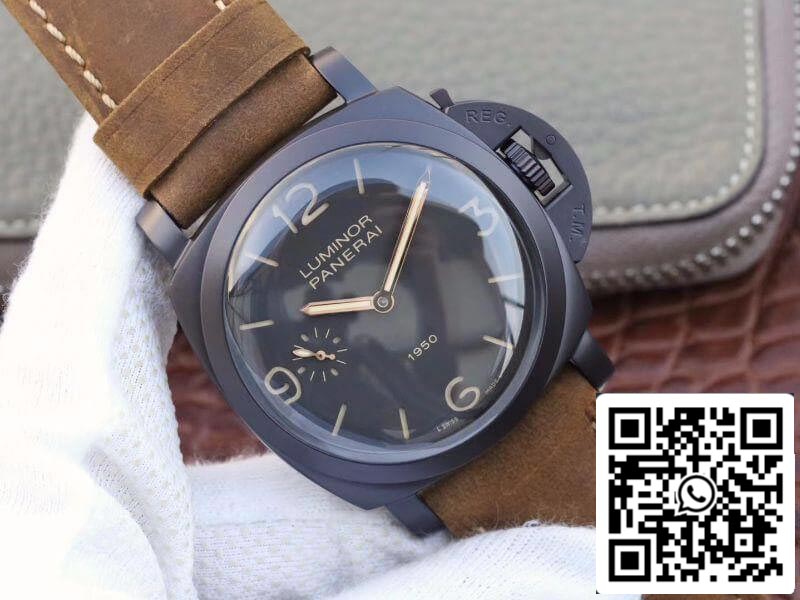 Relógios mecânicos Panerai Luminor PAM375 ZF Fabbrica 1:1 Best Edition Swiss ETA P3000 com caixa de titânio banhada a PVD