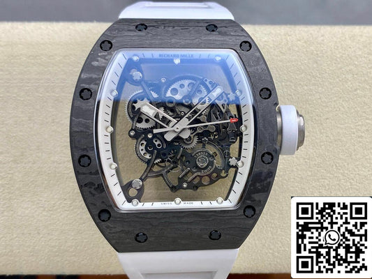 Richard Mille RM-055 1:1 edizione migliore BBR Fabbrica Bianco cinturino