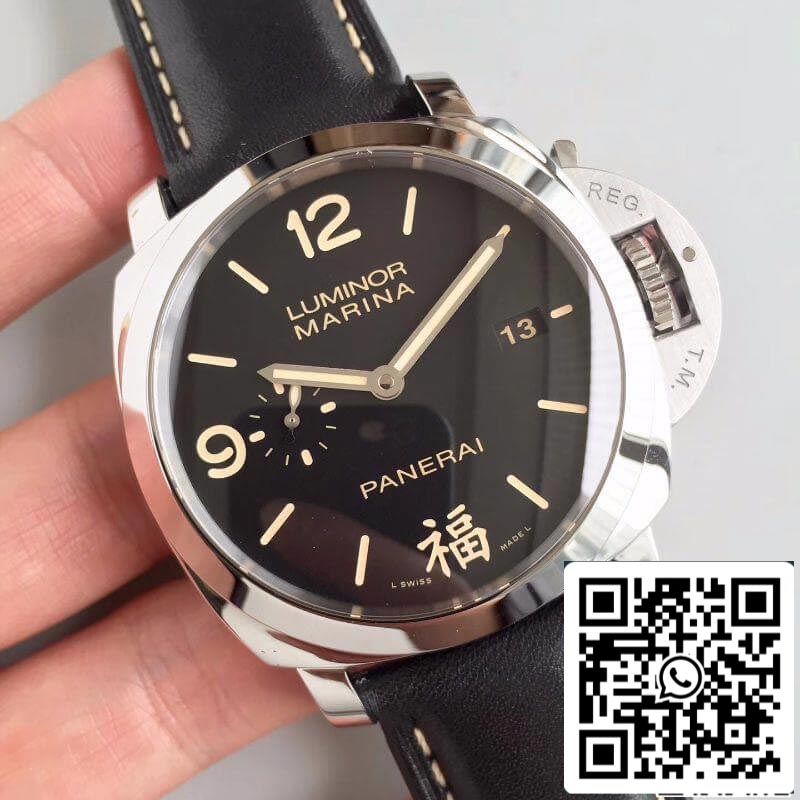 Panerai Luminor PAM498 VS Fabbrica Relojes mecánicos 1:1 edición migliore Swiss ETA P9000 Nero Pelle cinturino