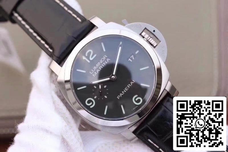 Panerai Luminor Marina 1950 PAM312 VS Fabbrica 1:1 edición migliore Swiss ETA P9000 quadrante nero Nero Pelle cinturino