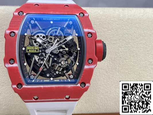 Richard Mille RM35-02 1:1 Best Edition T+ Fabbrica NTPT Carbon Fiber White cinturino