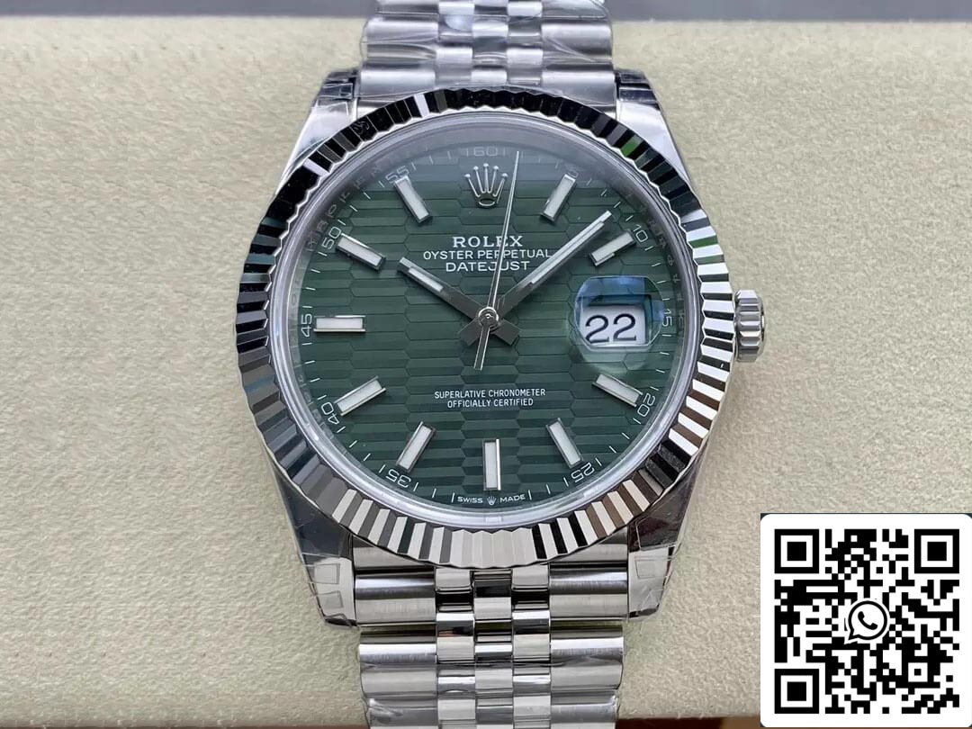 Rolex Datejust M126334-0030 41MM 1:1 edizione migliore VS Fabbrica quadrante verde