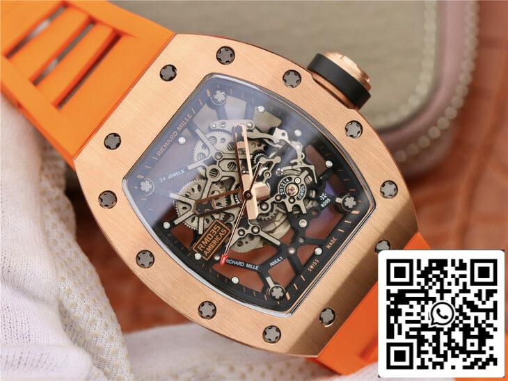 Richard Mille RM035 Americas KV Fabbrica 1:1 Best Edition Orange cinturino