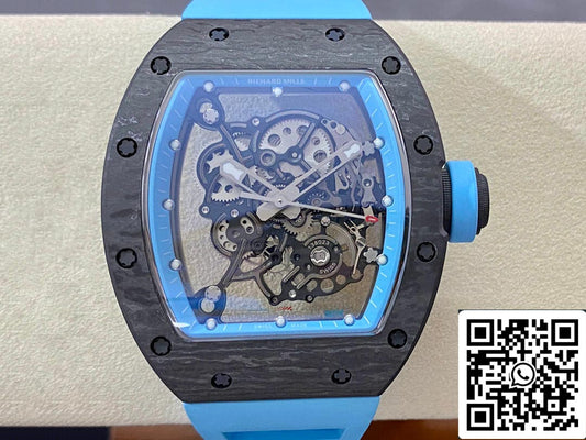 Richard Mille RM-055 1:1 edizione migliore BBR Fabbrica Blu cinturino