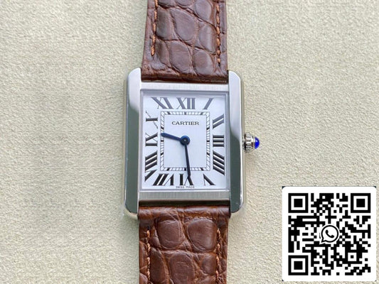 Cartier Tank 24MM 1:1 edizione migliore K11 Fabbrica Brown Leather cinturino