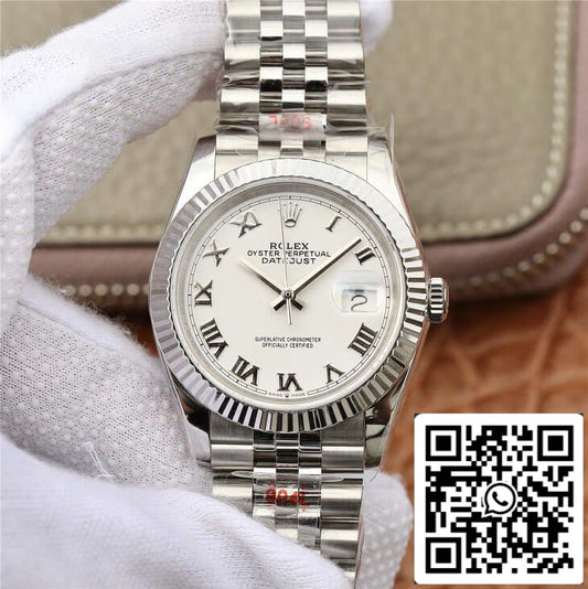 Rolex Datejust M126234-0025 1:1 edizione migliore GM Fabbrica quadrante bianco