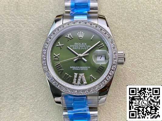 Rolex Datejust 28MM 1:1 edizione migliore BP Fabbrica Diamond-set quadrante verde
