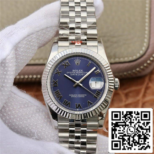 Rolex Datejust 36MM 1:1 edizione migliore GM Fabbrica quadrante blu