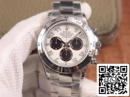Rolex Daytona Cosmograph 116509 1:1 edição melhor JH Fabbrica ouro branco 18K