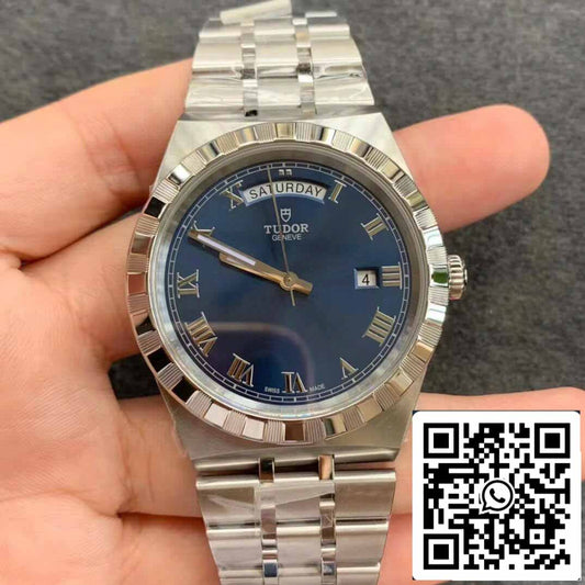 replica Tudor Royal M28600-0005 day date V7 Fabbrica Blue Dial