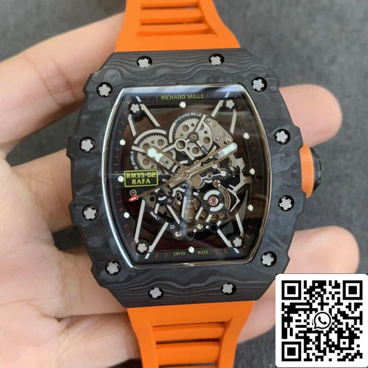 Richard Mille RM35-02 1:1 Best Edition KV Fabbrica V3 Orange cinturino
