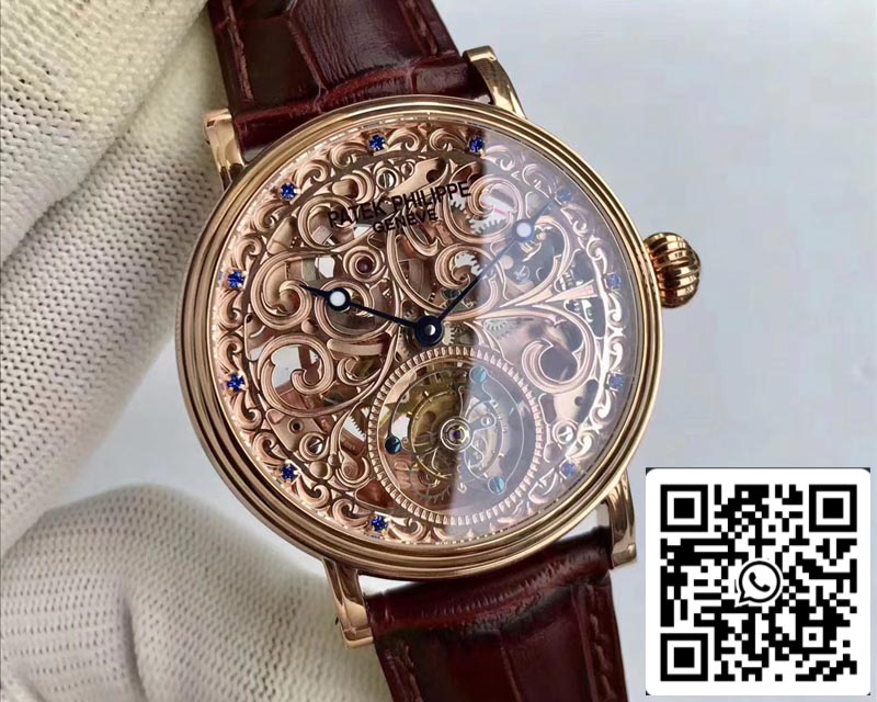 Patek Philippe Tourbillon Sapphire 1:1 Best Edition Rose Gold Swiss Tourbillon