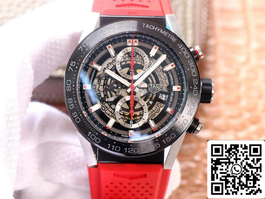 TAG Heuer Carrera CAR2A1Z.FT6050 1:1 Best Edition XF Fabbrica Red Rubber cinturino