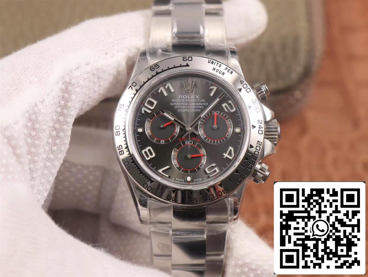 Rolex Daytona Cosmograph 116509 1:1 edição melhor JH Fabbrica mostrador preto