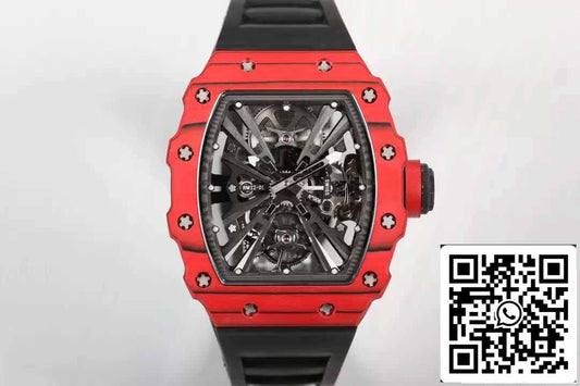Richard Mille RM12-01 Tourbillon 1:1 Best Edition RM Fabbrica Red Case Black Rubber cinturino