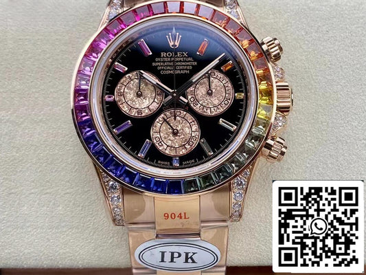 Rolex Daytona 116595 RAINBOW Rose Gold 1:1 edição melhor IPK Fabbrica Rose Gold