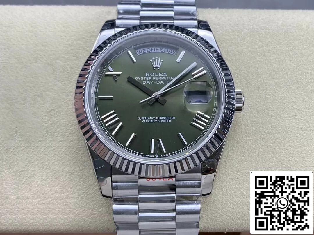 Rolex Day Date M228236-0008 1:1 edizione migliore GM Fabbrica V2 quadrante verde
