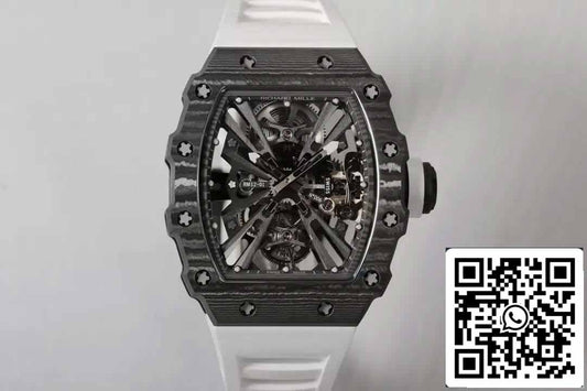 Richard Mille RM12-01 Tourbillon 1:1 Best Edition RM Fabbrica Carbon Fiber White cinturino